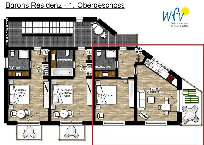 Apartman Barons Residenz 6 Borkum